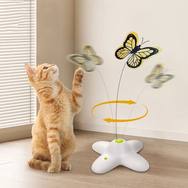TEMU Electronic Cat Toy Interactive Flutter Bug Cat Automatic Stimulating Toys For Indoor Cats