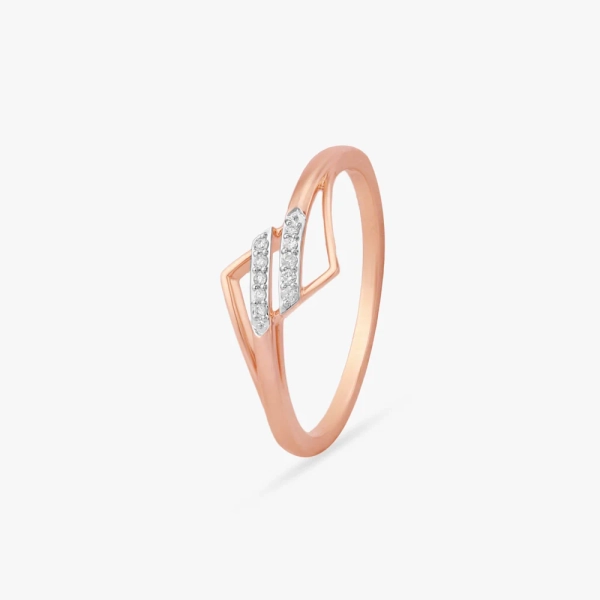 Geometric Overlap Diamond Ring