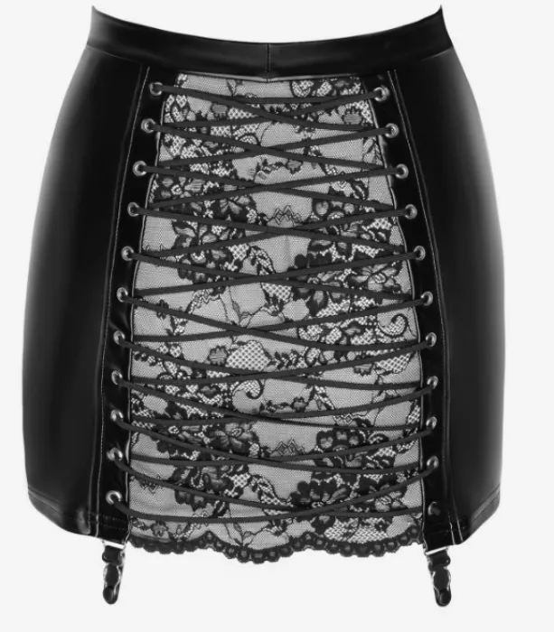 Noir Handmade F341 Spódnica mini sznurowana