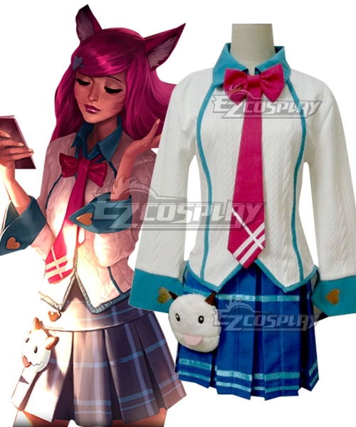 League of Legends LOL Academy Ahri The Nine Tailed Fox Cosplay Costume