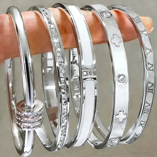 Elegant Style Stainless Steel Bracelet, Stainless Steel Material Is Washable And Not Easy to Fade, Suitable for Daily Wear, Parties Or Mother'S Day Gifts, Elegant Bracelet | Durable Bracelet