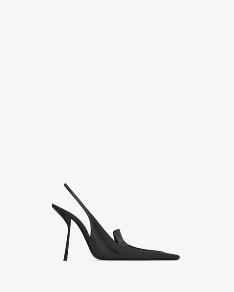 VOLTAIRE slingback pumps in glazed leather