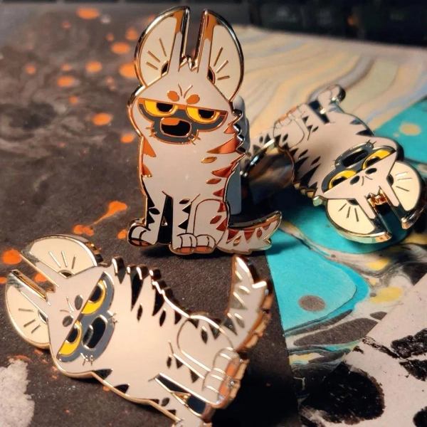 Striped Hyena Hard Enamel Pin - Etsy