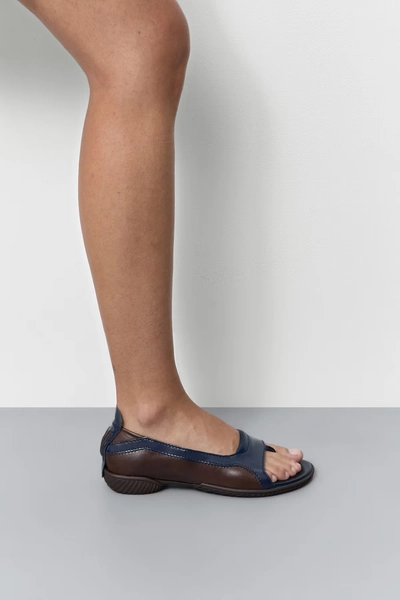 Loma Ballerinas - Brown Navy Leather