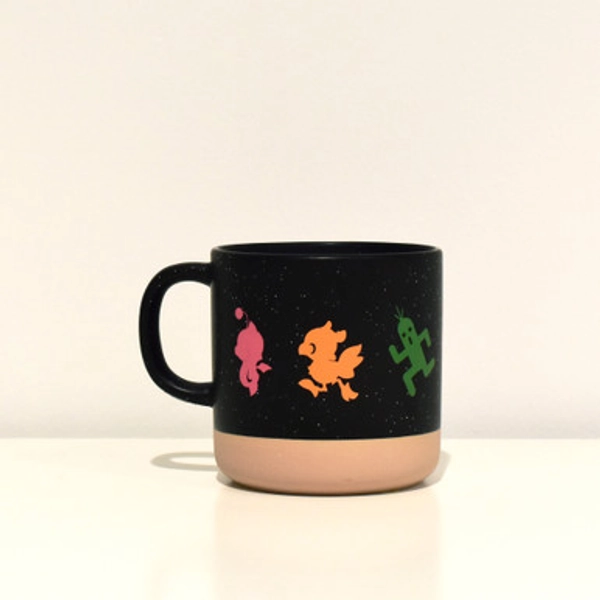 FINAL FANTASY Mug - MOOGLE/CHOCOBO/CACTUAR Black