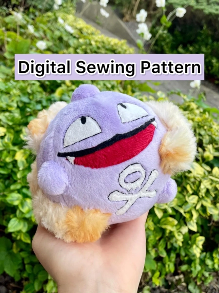 Digital Sewing Pattern - Poison Smoke Ball, With Pumpkin and Imititation Hacks, Pocket Monster Plush, PDF Digital Download - Etsy Canada