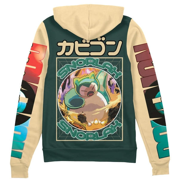 Snorlax Pokemon Streetwear Zip Hoodie Jacket 2XL