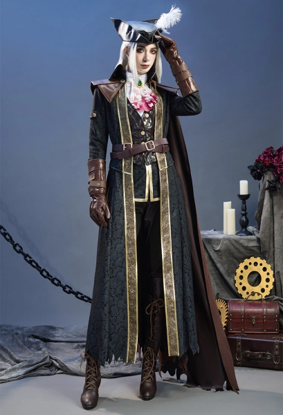 Bloodborne Lady Maria Cosplay Costume Shirt and Vest with Coat and Cape