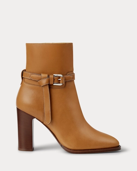 Donnely 90 MM Calfskin Bootie for Women | Ralph Lauren