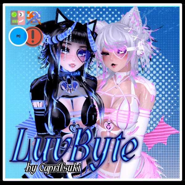 LuvByte 𓆩♡𓆪 VRChat Avatar PC Only (VRCFT+ SPS + PCS + GoGoLoco) by CapriTsuki on Jinxxy
