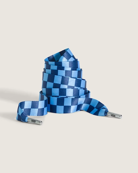 Waffle Shop Checker Shoelace in Blue | Vans