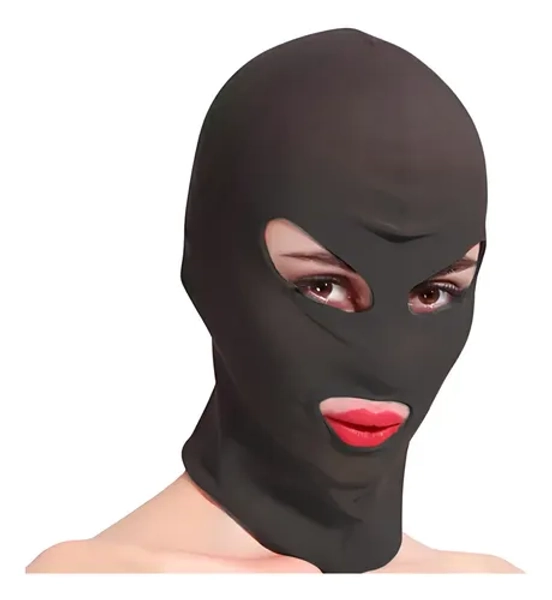 Capuz Máscara Fetiche Bdsm Olhos Boca Livre Sado Masoquismo 