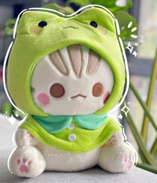 Lilly the Froggy Cat • Stuffed Animal Plushie • 10 Inch (25 cm) Stuffie