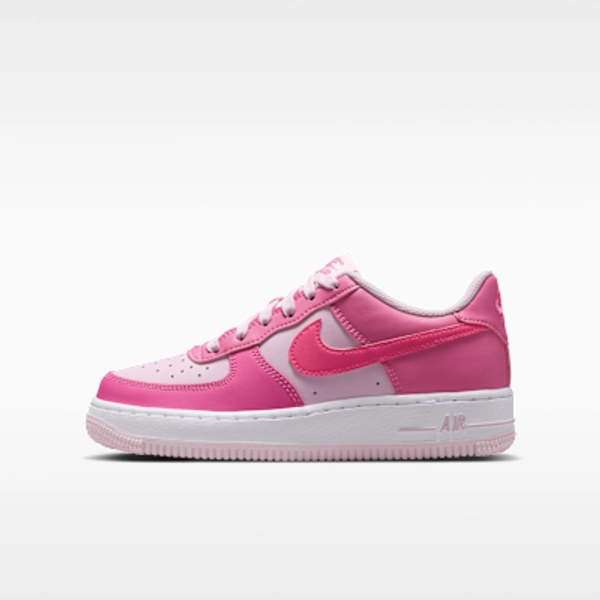 Nike Air Force 1 Big Kids' Shoes - Pinksicle/Pink Foam/White/Hyper Pink - Size 3.5Y