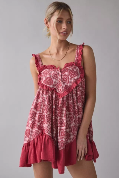 Out From Under Eat Your Heart Out Ruffle Babydoll Sleep Dress
