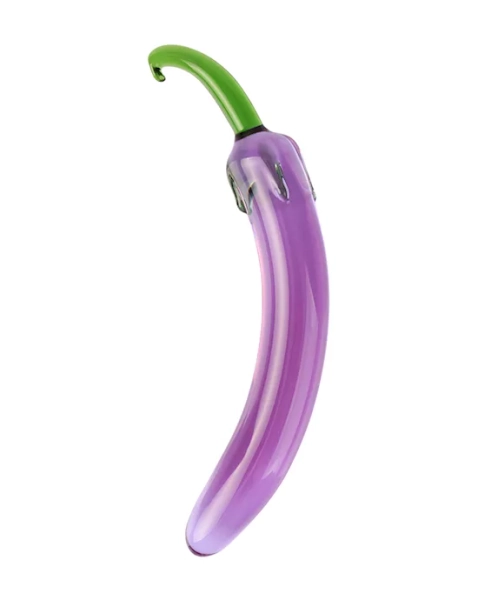 Lucent Eggplant Glass Massager
