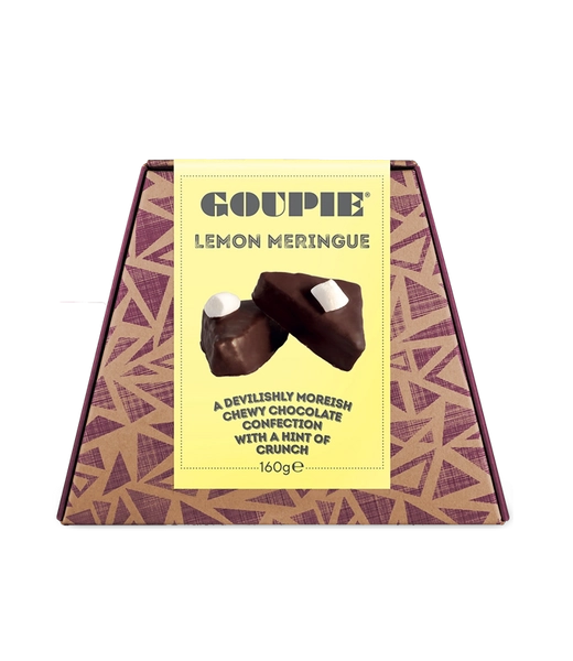 Goupie Lemon Meringue -suklaakonvehdit 160 g - Vegekauppa