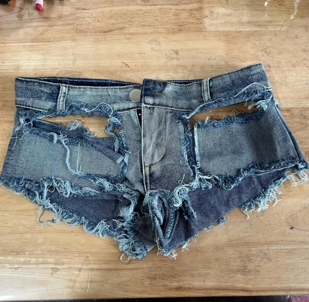 So Low Waist Short Jeans for Women, Women With Hole Shorts, Summer Women See Through Skinny Denim Breeches, Mini Pants, - Etsy Italy