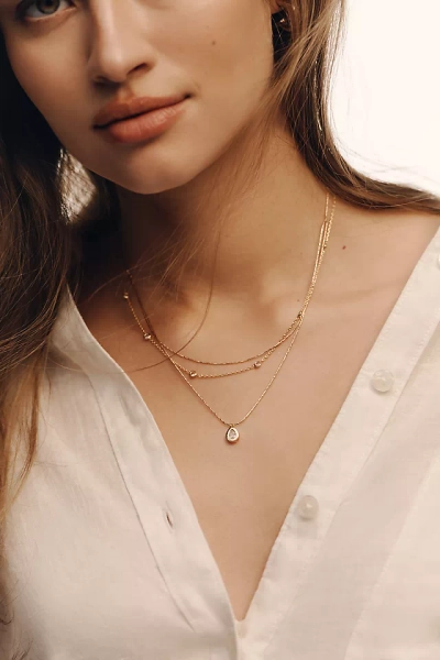 Delicate Layered Crystal Necklace
