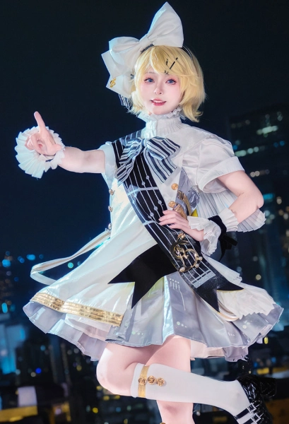 Vocal Rin Cosplay Costume Shirt and Jacket with Socks