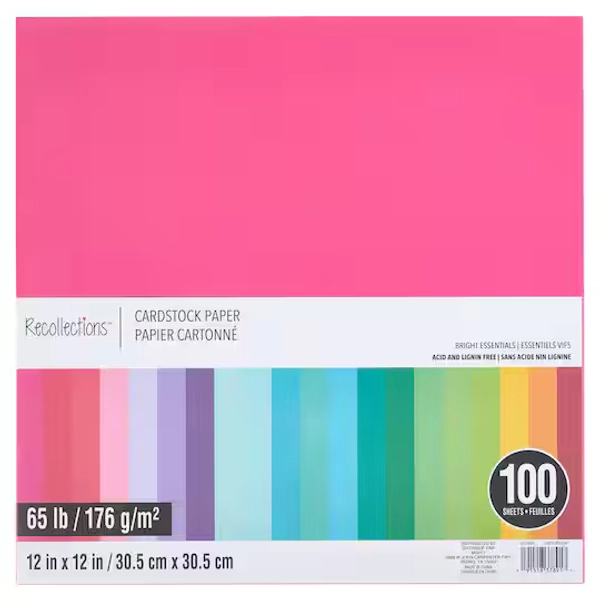 9 Pack: Essentials Cardstock Paper Pad by Recollections™, 12" x 12"