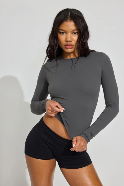 Sleek Crewneck Long Sleeve Top