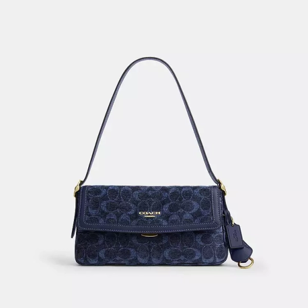 Etta Small Flap Shoulder Bag In Signature Chenille