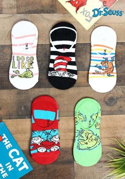Dr. Seuss 5 Pair No Show Sock Set | Dr. Seuss Accessories
