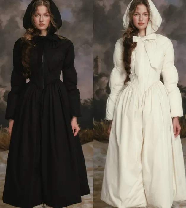 Black&White Warrior Down Coat (Black) | In-stock / M