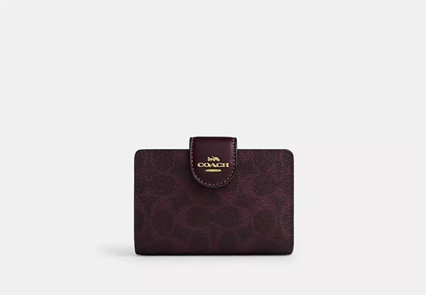 Medium Corner Zip Wallet In Signature Canvas