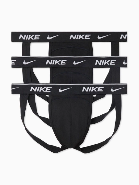 Nike Black Everyday Cotton Stretch Jock Straps 3 Pack