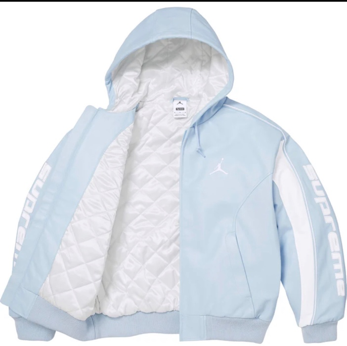 Supreme®/Jordan® Hooded Leather Jacket