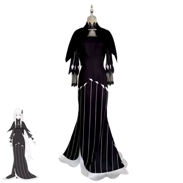 Anime Re:Life in A Different World From Zero Echidna Cosplay Costume Evening Dress Long Skirt Woman Carnival Suit Disguise