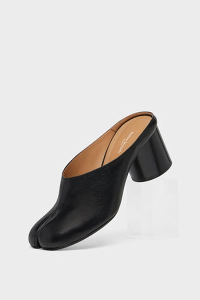 
  Women's Black Leather Tabi Mary-Jane Shoes | Maison Margiela
