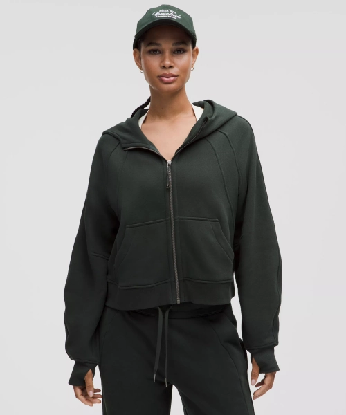 Scuba Oversized Full-Zip Hoodie - Rainforest Green - XS/S