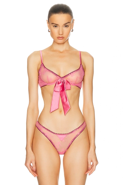 fleur du mal Untie Me Demi Bra in Pink