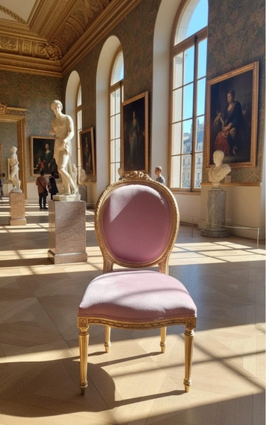 Pink Gold Leaf Louis XV Chair - Etsy