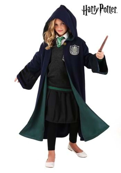 Vintage Hogwarts Slytherin Costume Robe for Kids 