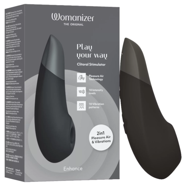 Womanizer Enhance - zračni stimulans klitorisa (crni)