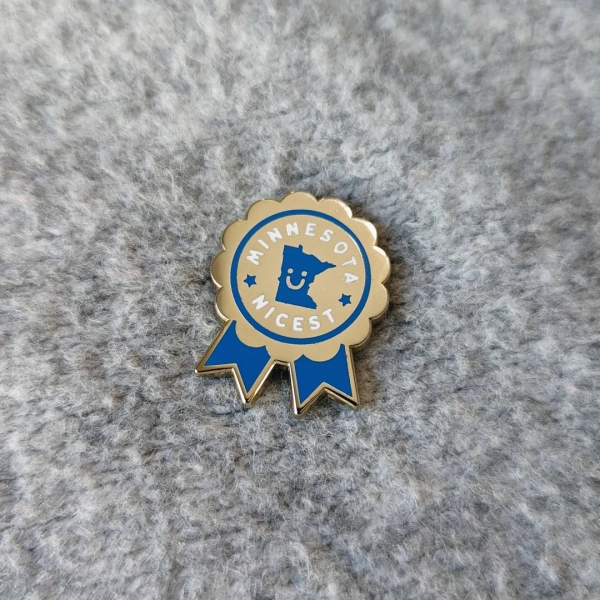Minnesota Nice Hard Enamel Pin - Etsy
