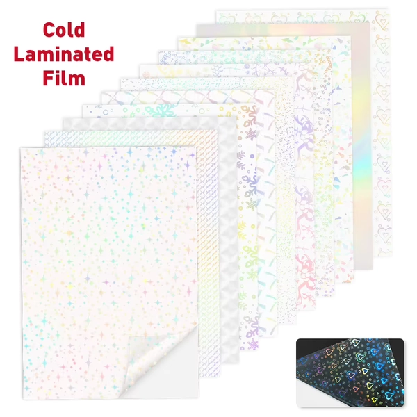 10 Sheets Cold Lamination Film A4 Paper Holographic Film Transparent Cold Lamination Paper Sticker Waterproof PET Sheet Label - AliExpress 7