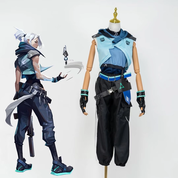 Valorant Jett Cosplay Costume Set Gender Neutral Outfit Anime Conventions Halloween Esports Fan Gatherings Accessories Game Character Lovers 