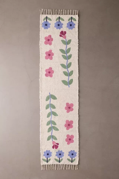 Bloom Floral Shaggy Tufted Runner Rug