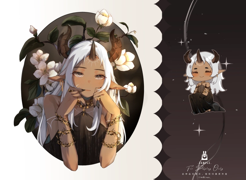 [YCH] BUST or WAIST UP free chibi by Nø.隐 (@n0yin_)