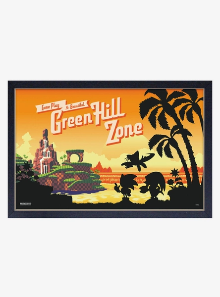 Sonic the Hedgehog Beautiful Zone Framed Wood Wall Art
