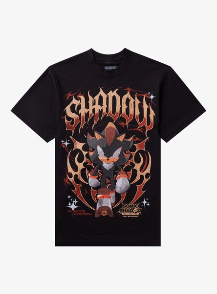 Sonic X Shadow Generations Shadow Vintage Print T-Shirt