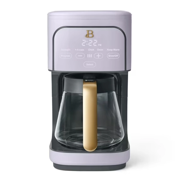Beautiful 12 Cup Programmable Coffee Maker, Lavender by Drew Barrymore