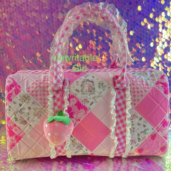 Dolls Kill x Strawberry Shortcake Quilted Weekender Bag
