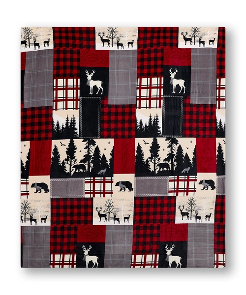 WindRiver Heritage Patchwork Sherpa Blanket