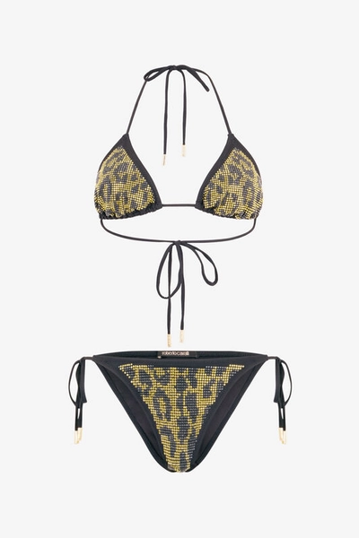 Bikini with Luminous Jaguar Motif